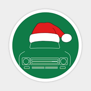 IH Scout classic truck Christmas hat edition white Magnet